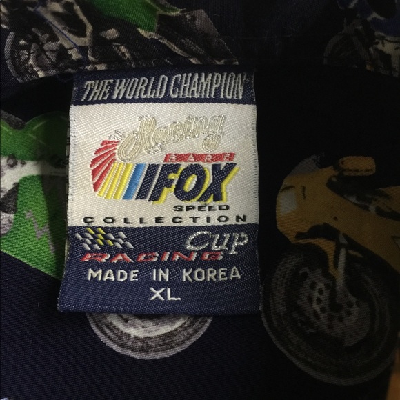 FOX SPEED RACING SHIRT XL MOTORCYCLE PRINT VTG - Picture 3 of 4